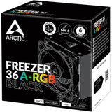 Arctic freezer 36 a-rgb cpu køler (sort, 4-benet pwm)