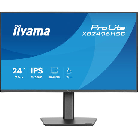 Iiyama prolite xb2496hsc-b1 24 skærm (sort (mat), 144 Hz, HDMI, USB-C, lyd)