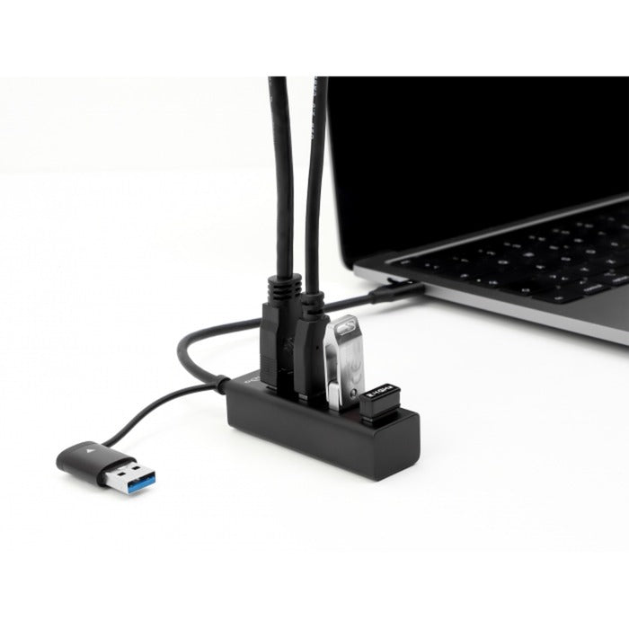Delock 4-ports USB 3.2 gen 1 hub med USB Type-C eller USB Type-A tilslutning USB hub (sort)