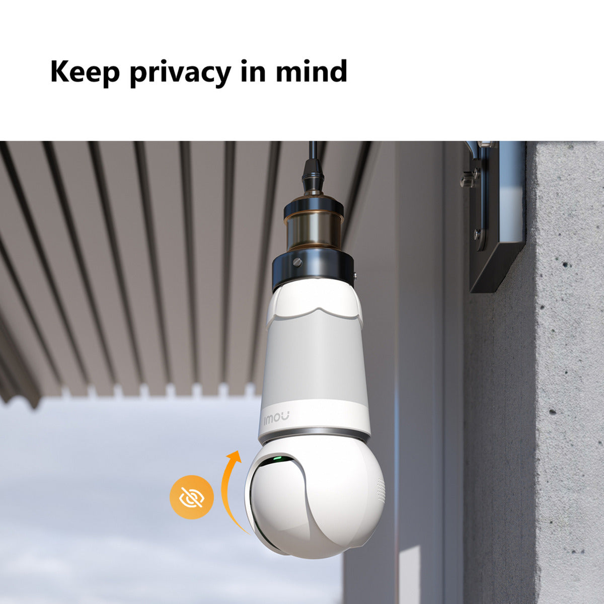Imou bulb cam 2k sikkerhedskamera (hvid, e26 e27 universal skruefitting)