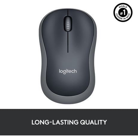 Mus logitech m185 grå, sort