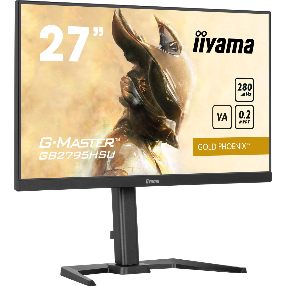 Iiyama G-Master Gold Phoenix GB2795HSU-B1 27 spilleskærm (sort, HDMI, DisplayPort, 4x USB-A, 280 Hz)