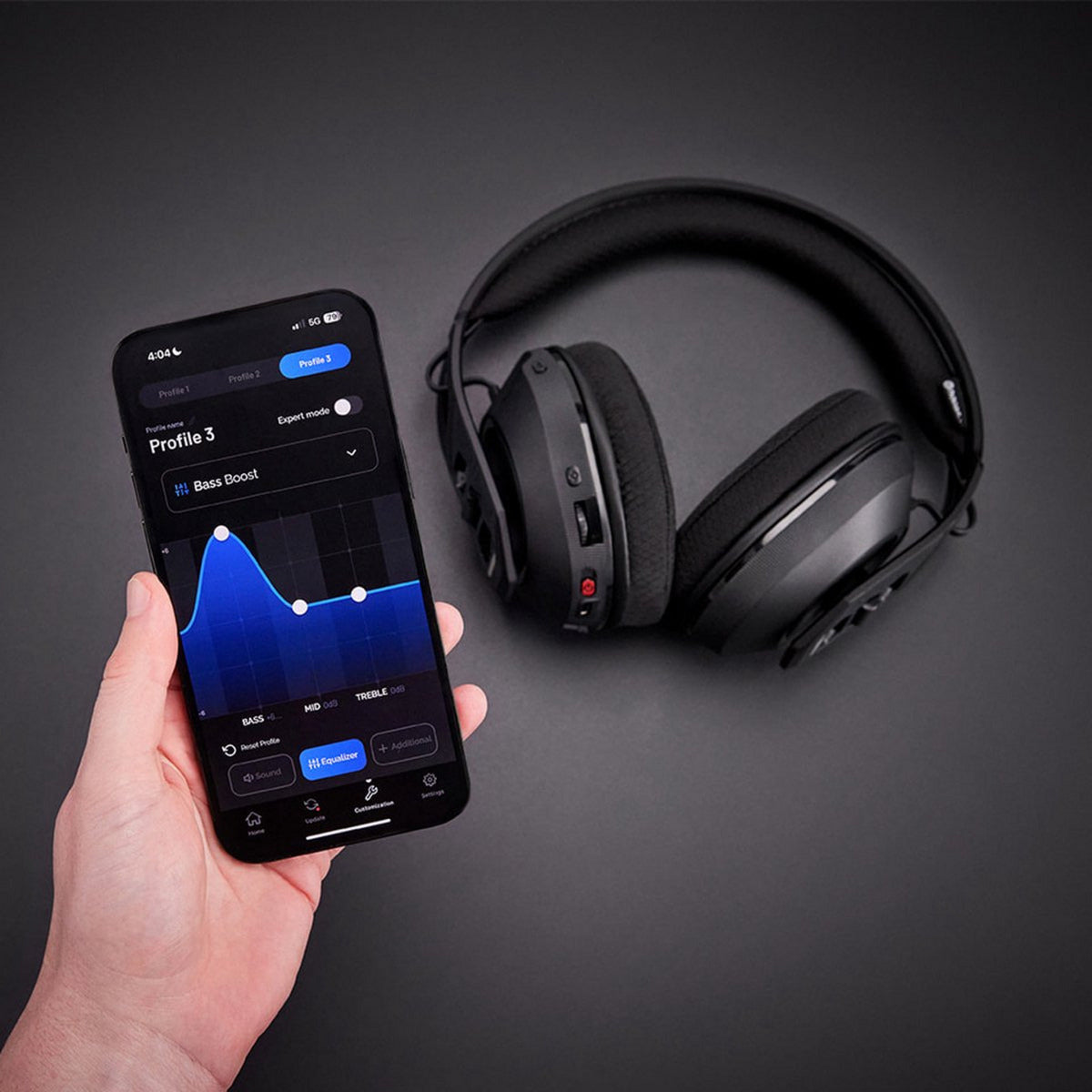Nacon rig 600 pro hs over-ear gaming headset (sort, playstation 5, playstation 4, windows, nintendo switch, android, ios)
