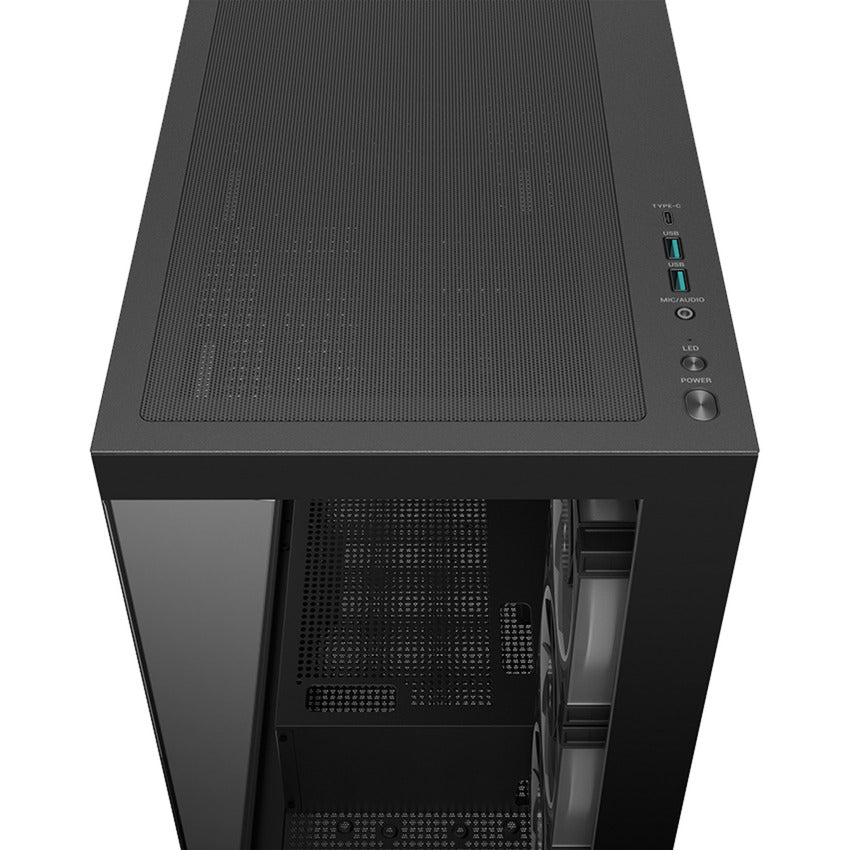 Deepcool CG580 4f v2 midi tårnhus (sort | 2x USB-A | 1x USB-C | RGB | hærdet glas)