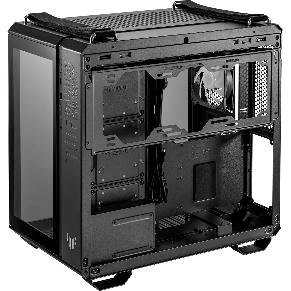 Asus tuf gaming gt502 plus midi tårnhus (sort | 2x USB-A | 1x USB-C | hærdet glas)
