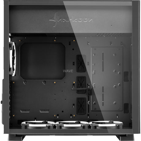 Sharkoon rgb midi tårnhus i rent stål (sort | 2x usb-a | rgb | vindue)