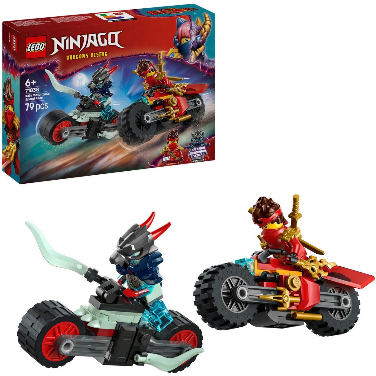 Lego ninjago 71838 kai's motorcykelløb