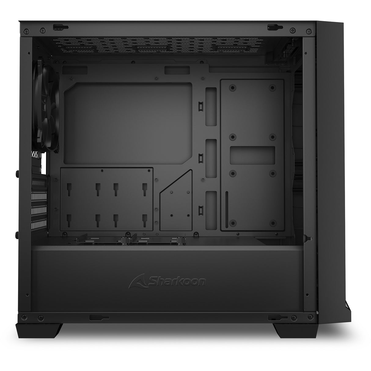 Sharkoon j1000 argb midi tårnhus (sort | 3x usb-a | rgb | hærdet glas)