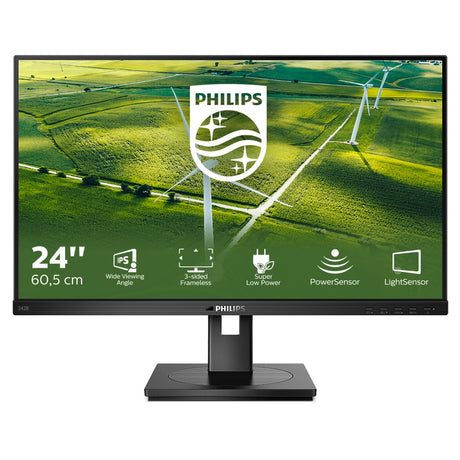 Philips 242b1g 23.8-skærm (sort, HDMI, skærmport, DVI-D, VGA, USB-A, USB-B)
