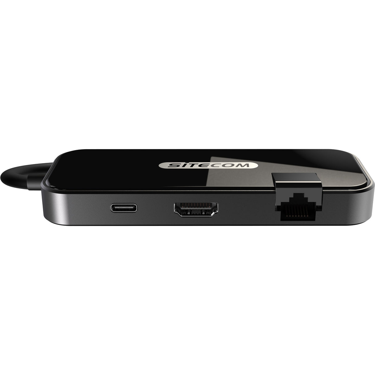 Sitecom USB-C til HDMI + Gigabit LAN-adapter (sort)