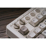 8bitdo retro mekanisk tastatur m udgave (grå, us layout (qwerty), kailh box hvid, 80% (tkl), bluetooth lavenergi, trådløs 2.4g, usb)