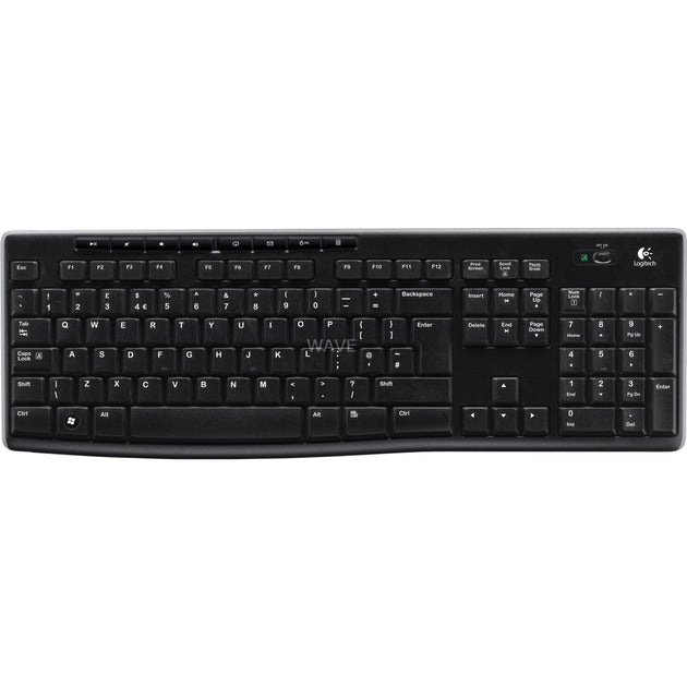 Logitech trådløst tastatur k270 (sort, eu-layout (qwerty), gummikuppel)