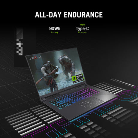 Asus ROG Strix G16 G614PW-RV006W 16 gaming bærbar (Grå | R9 8940HX | RTX 5080 | 16 GB | 1 TB SSD)