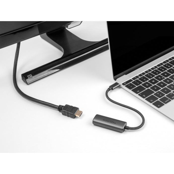 Delock USB-C (han) > HDMI (hun) (DP Alt-tilstand) adapter (grå, 0,2 meter)