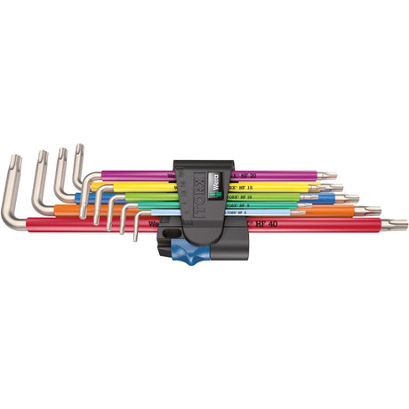 Wera sekskantnøglesæt torx 3967 9 tx sxl multicolour hf rustfri 1 (9-delt, torx t8 til t40)