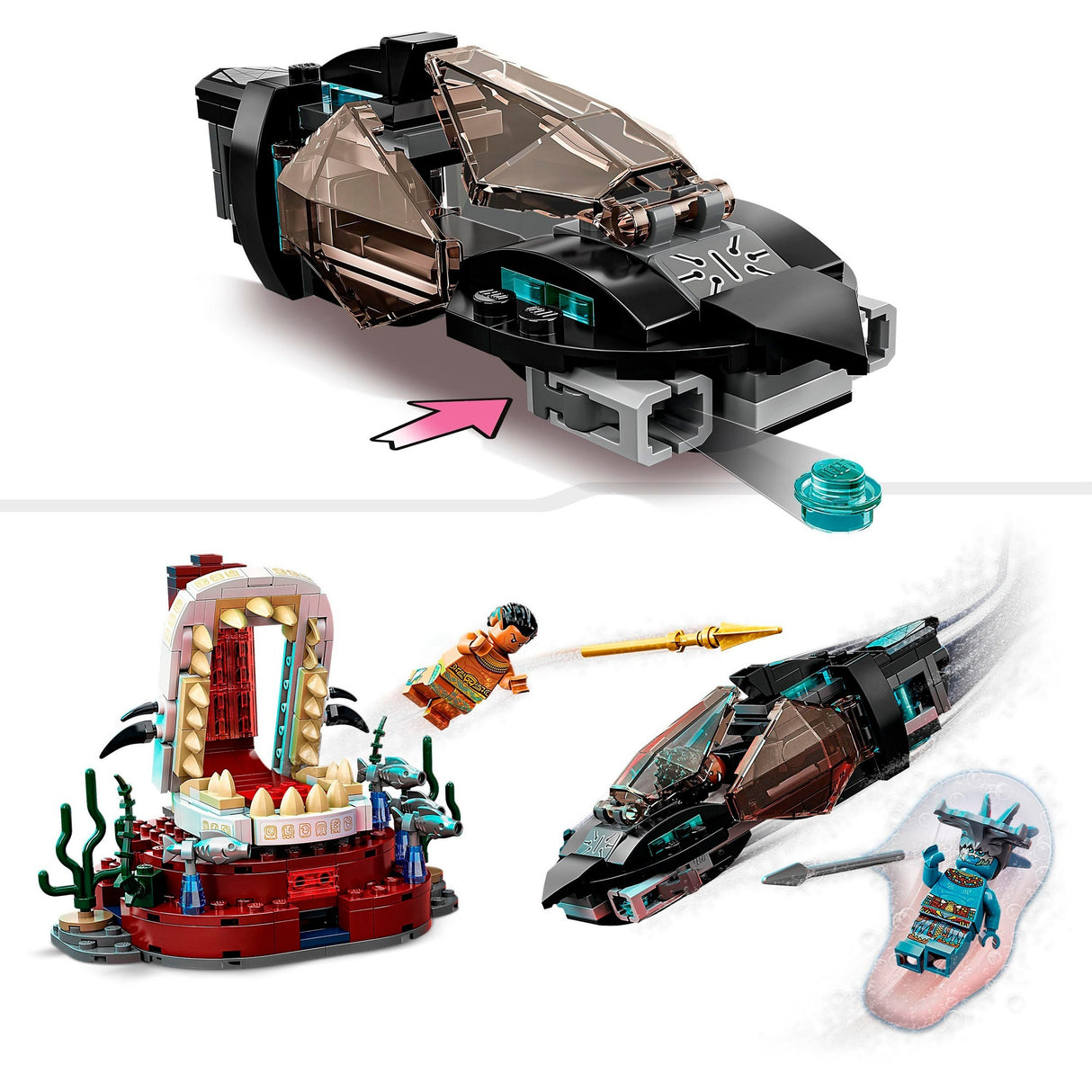 Lego marvel - konstruktionslegetøj til kong namors tronrum (76213)