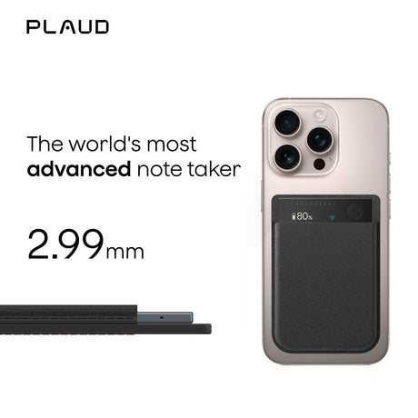 Plaud note prodikteringsmaskine (sølv, 64 GB, Bluetooth (BLE 5.4), dual-band Wi-Fi (2,4 GHz 5 GHz))