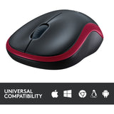 Logitech trådløs mus m185 (rød, detail)