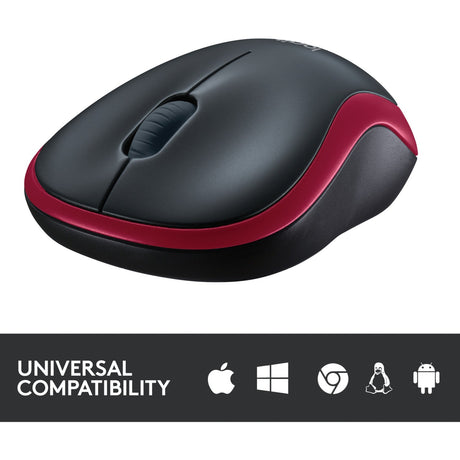 Logitech trådløs mus m185 (rød, detail)