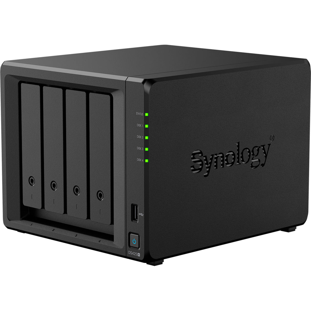 Synology diskstation ds425+ nas (sort, 2x LAN, 2x USB-A 3.2 (5 Gbit s))