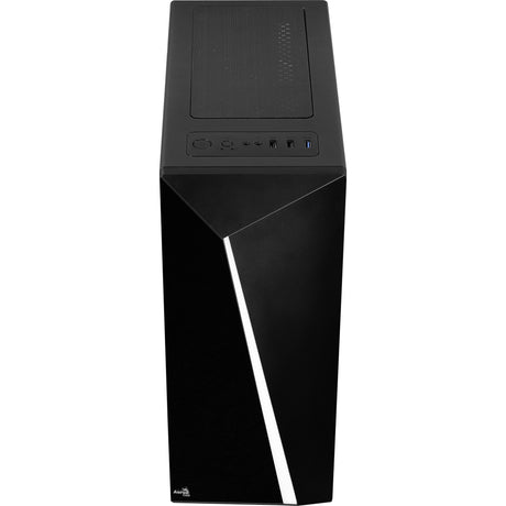 Aerocool shard midi tårnhus (sort | 3x USB-A | RGB | vindue)