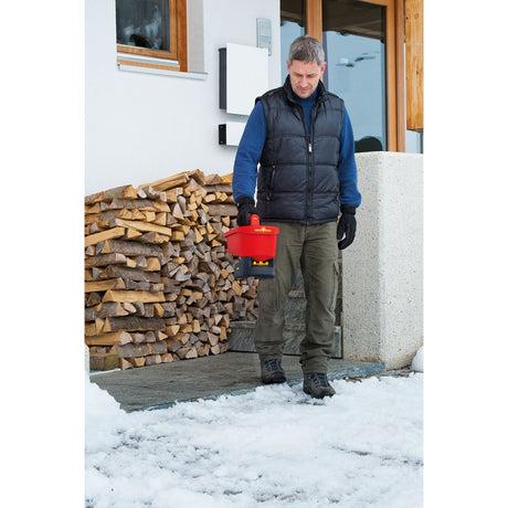 Wolf-garten universal håndspreder we-b - spredebredde justerbar 0,5 m-2,5 m - batteridrev - kapacitet 3 liter