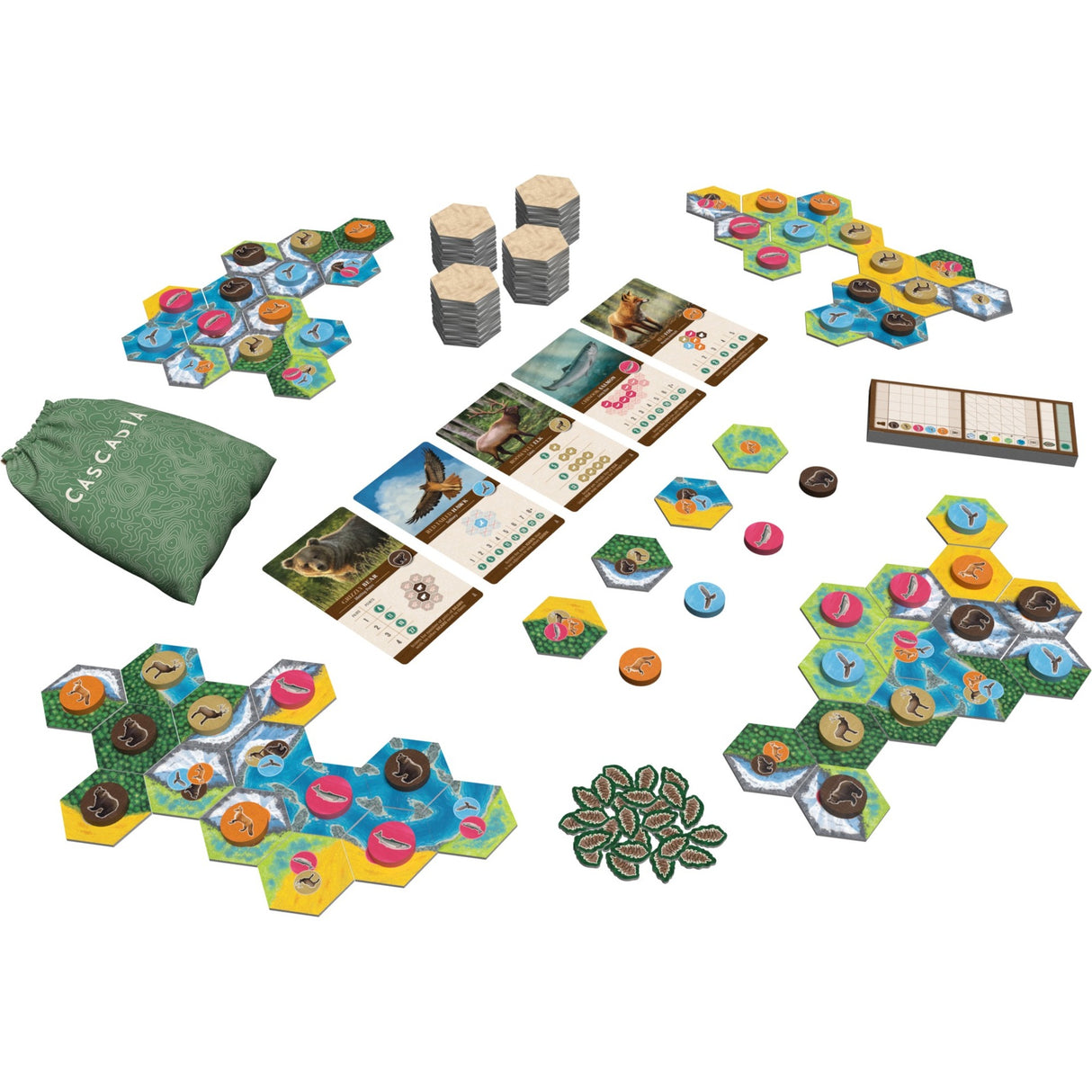 White goblin spil cascadia brætspil (hollandsk, 1 - 4 spillere, 45 minutter, fra 10 år)