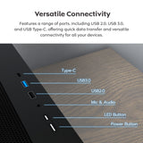 Montech x5m midi tårnhus (sort | 2x USB-A | 1x USB-C | RGB | hærdet glas)