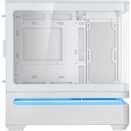 Asus Prime Ap202 Midi Tower-hus (hvid | 2x USB-A | 1x USB-C | RGB | hærdet glas)