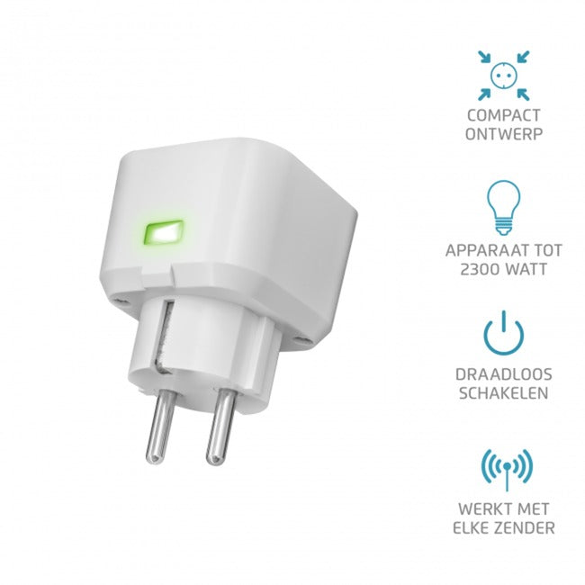 ClickOnClickOff ACC-3500 kompakt stikkontakt (3500W) (hvid)