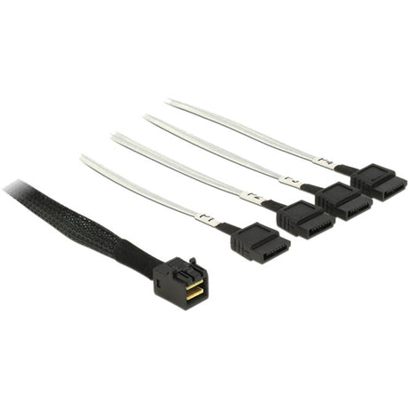 Delock mini SAS HD SFF-8643 > 4x SATA 7-bens kabel (sort, 0,5 meter)