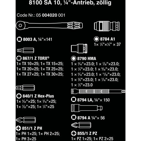 Wera 8100 sa 10 zyklop skraldesæt 1 4