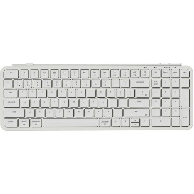 Keychron b2 pro-k8-tastatur (hvidt (mat), amerikansk layout (QWERTY), saksekontakter, 96%, ABS-taster, 2,4 GHz | Bluetooth | USB)