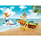 Playmobil familiesjov - strandvogn med kanoer byggelegetøj (70436)