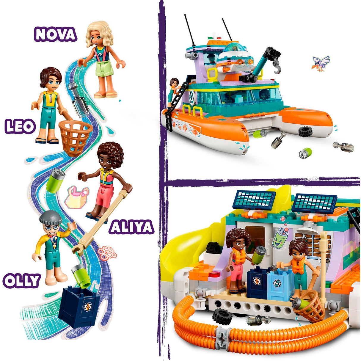 Lego friends - konstruktionslegetøj til søredningsbåd (41734)