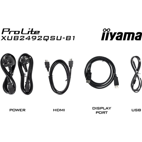 Iiyama prolite xub2492qsu-b1 23.8 skærm (sort (mat), HDMI, skærmport, 3x USB-A, USB-C)