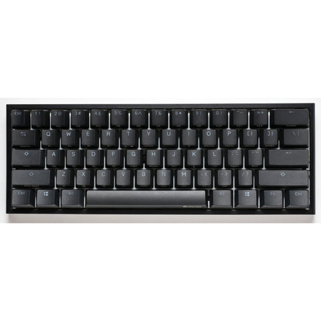 Ducky one 2 pro mini klassisk rgb mekanisk gaming-tastatur (sort, us-layout (qwerty), cherry mx speed silver, 60%, rgb led, double-shot pbt, quack mekanik)
