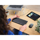 Trust Lyra kompakt trådløst tastatur (sort, amerikansk layout (QWERTY), saksekontakter, 65 %, 2,4 GHz USB, Bluetooth)