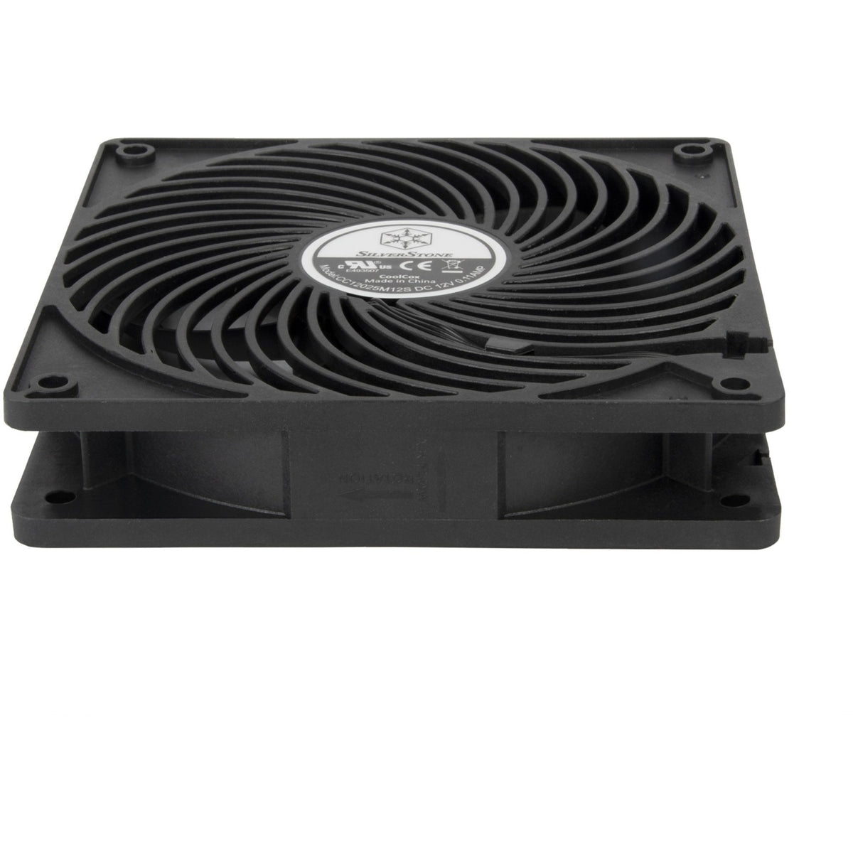 Silverstone air penetrator 120i case ventilator (sort, 120 x 120 x 25 mm)