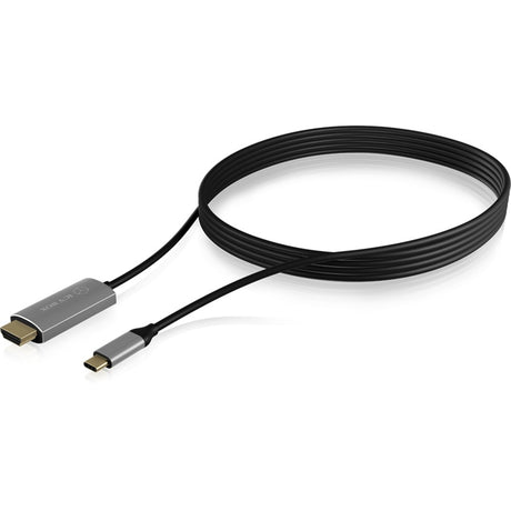 Icy box ib-cb020-c - usb-c (han) > hdmi (han) kabel (sort, 1,8 meter)
