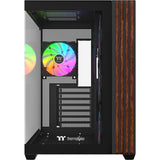 Thermaltake view 380 ws argb midi tårnhus (sort træfarve | 2x USB-A | 1x USB-C | RGB | hærdet glas)