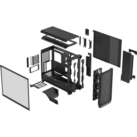 Fractal design meshify 3 xl ambience pro rgb stort tårnhus (sort | 2x usb-a | 1x usb-c | rgb | hærdet glas)