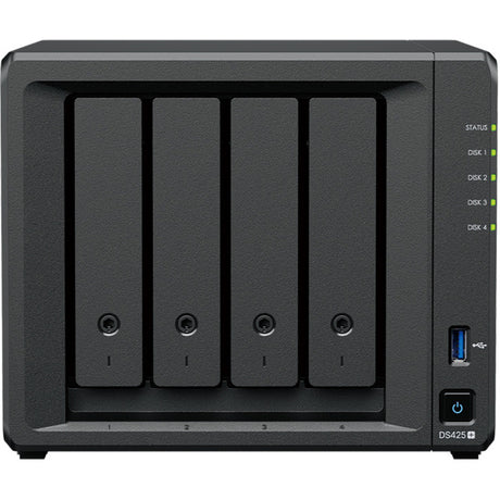 Synology diskstation ds425+ nas (sort, 2x LAN, 2x USB-A 3.2 (5 Gbit s))