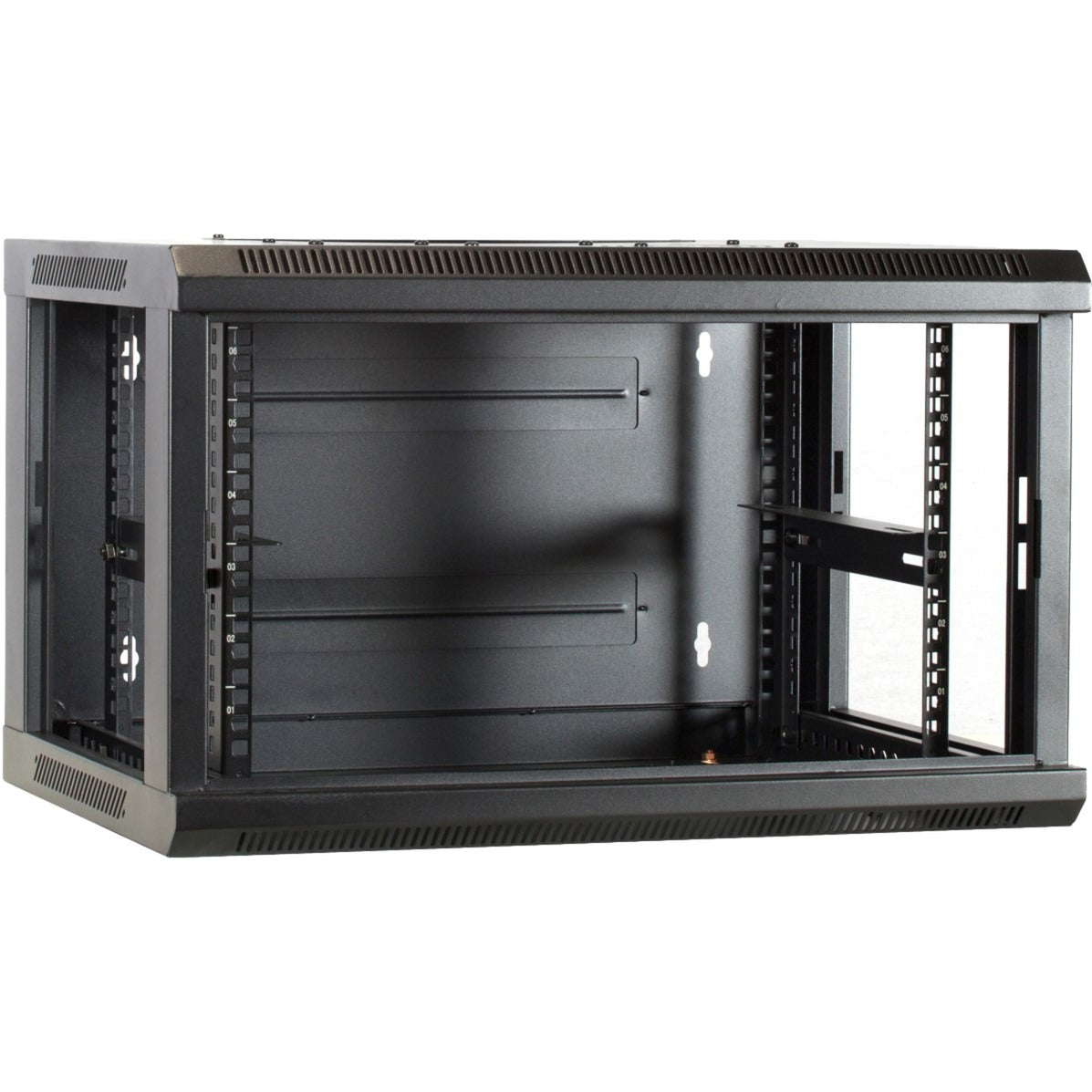 Dsi 6u vægskab med glaslåge - ds6406 serverrack (sort, 600 x 450 x 368 mm)