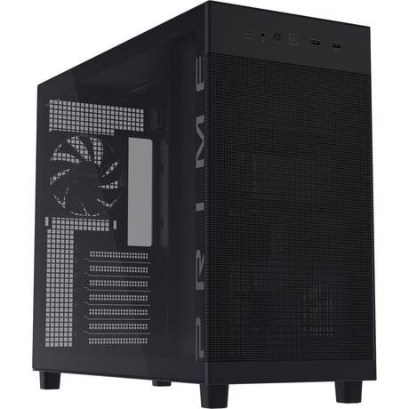 Asus Prime Ap303 - Midi Tower-hus i hærdet glaspanel (sort | 2x USB-A | 1x USB-C | hærdet glas)