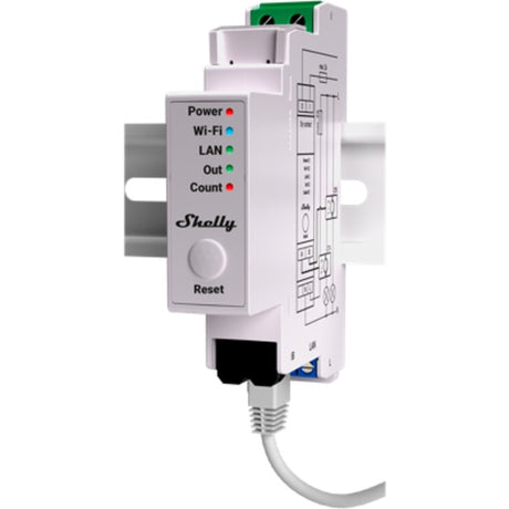 Shelly pro em - 2x 50a relæ (hvid)