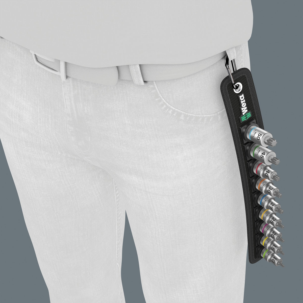Wera belt b 3 torx® hf zyklop bit topnøglesæt torx topnøgle (sort sølv, med holdefunktion, 3 8-drev, 9-delt)