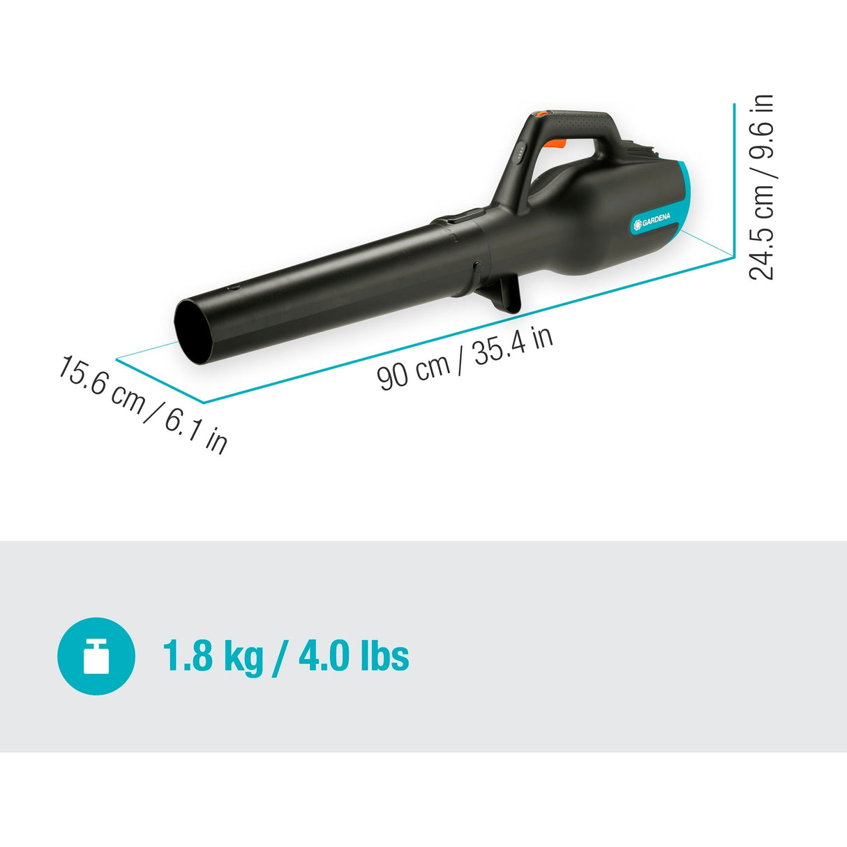 Gardena powerjet batteri løvblæser - 18v p4a solo - ekskl. batteri og oplader