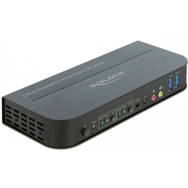 Delock displayport 1,4 kvm switch 8k 30hz med USB 3.0 og audio kvm switch