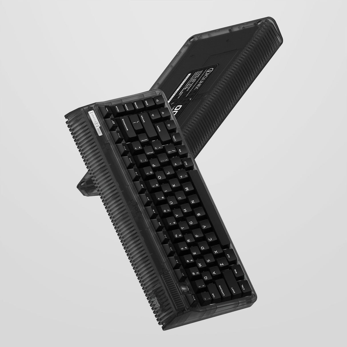 Iqunix og80 mørk side trådløst mekanisk tastatur (sort, us layout (qwerty), gateron brun, 80% (tkl), rgb lysdioder, hot-swappable, pbt, 2.4ghz | bluetooth 5.1 | usb-c)